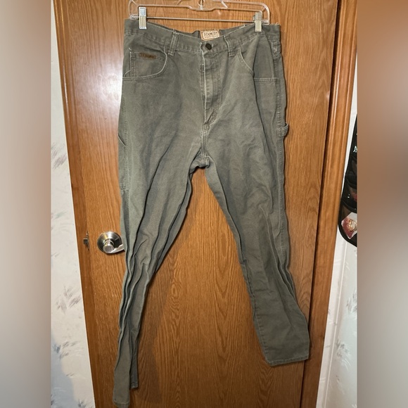 C.E. Schmidt Workwear Carpenter Pants Olive Green 34x32 Durable Utility - Picture 2 of 5